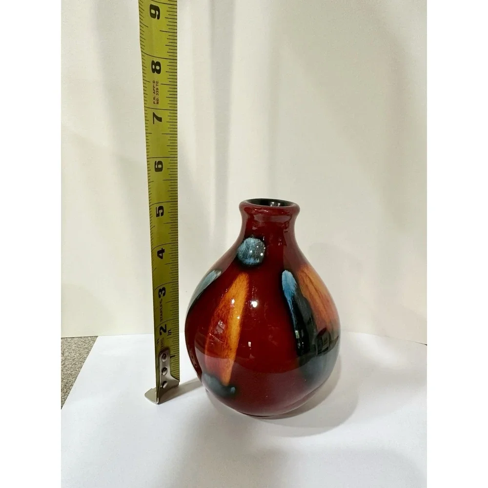 Poole Pottery Volcano Living Glaze Squat Bud Vase 5